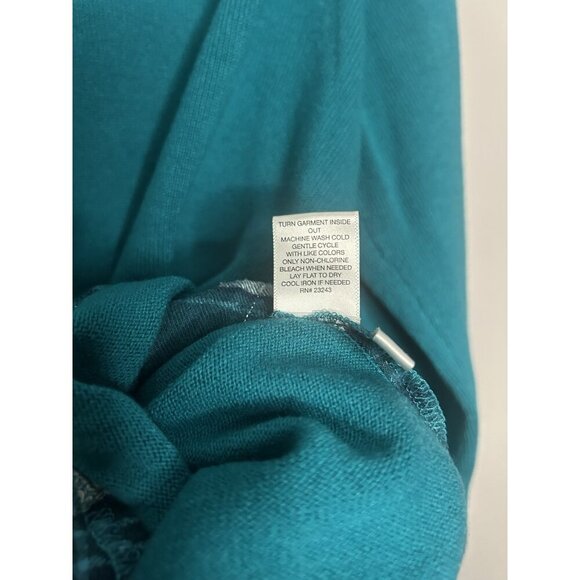 NEW YORK & COMPANY Size L Pullover Long Sleeve Sweater Plaid Layered Boho Casual - Picture 6 of 9